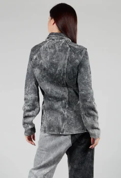 Denim Style Jacket in Grey