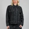 Denim Style Top in Black