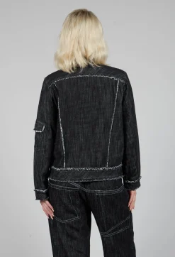 Denim Style Top in Black