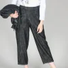 Denim Style Trousers in Black
