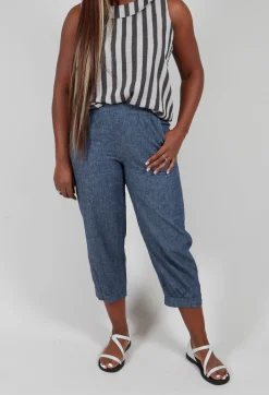Denim Style Trousers in Indgio