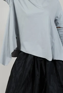 Detached Sleeve T-shirt in Light Grey