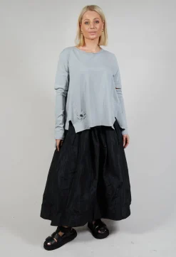 Detached Sleeve T-shirt in Light Grey
