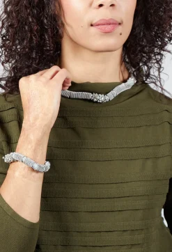Diamond Necklace in Silver