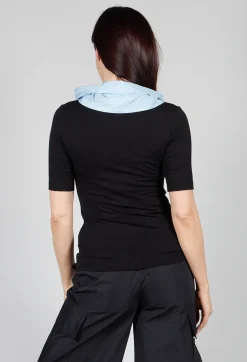 Dim Shirt in Black Light Blue