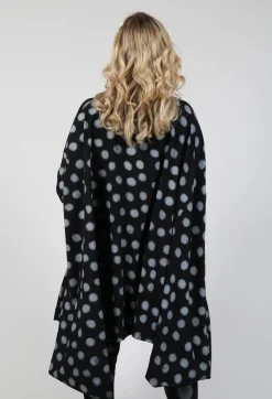 Dip Back Top in Grey Pois