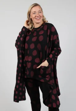 Dip Back Top in Red Pois