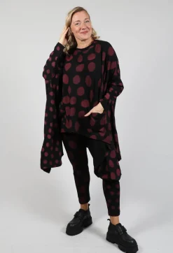 Dip Back Top in Red Pois