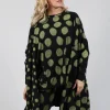Dip Back Top in Yellow Pois