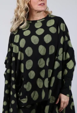 Dip Back Top in Yellow Pois