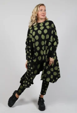 Dip Back Top in Yellow Pois