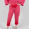 Dip Dyed Geisha Pants in Laser Pink
