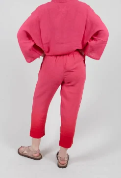 Dip Dyed Geisha Pants in Laser Pink