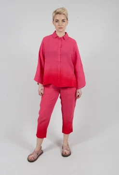 Dip Dyed Geisha Pants in Laser Pink
