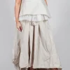 Dipped Hemline Skirt in Beige
