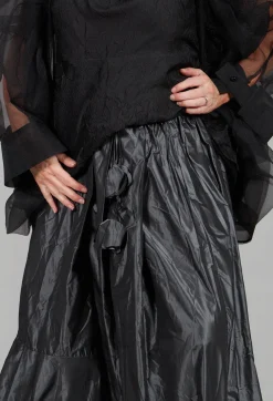 Dipped Hemline Skirt in Grey