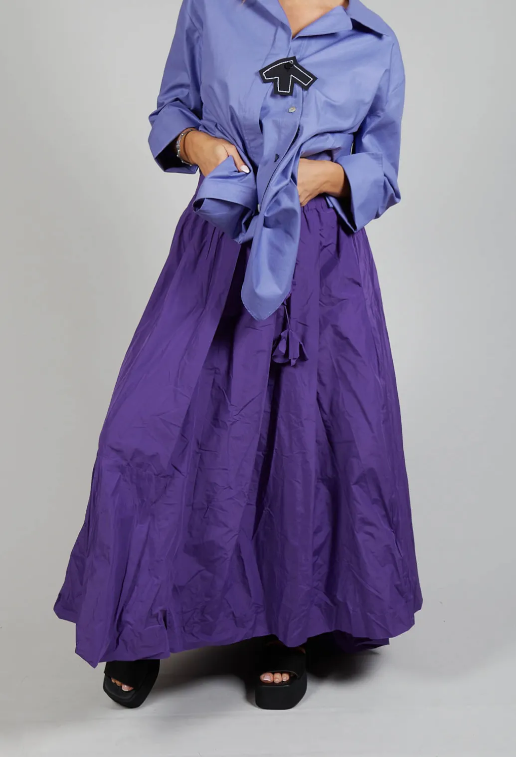 Dipped Hemline Skirt in Purple