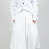 Dipped Hemline Skirt in White