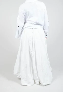 Dipped Hemline Skirt in White