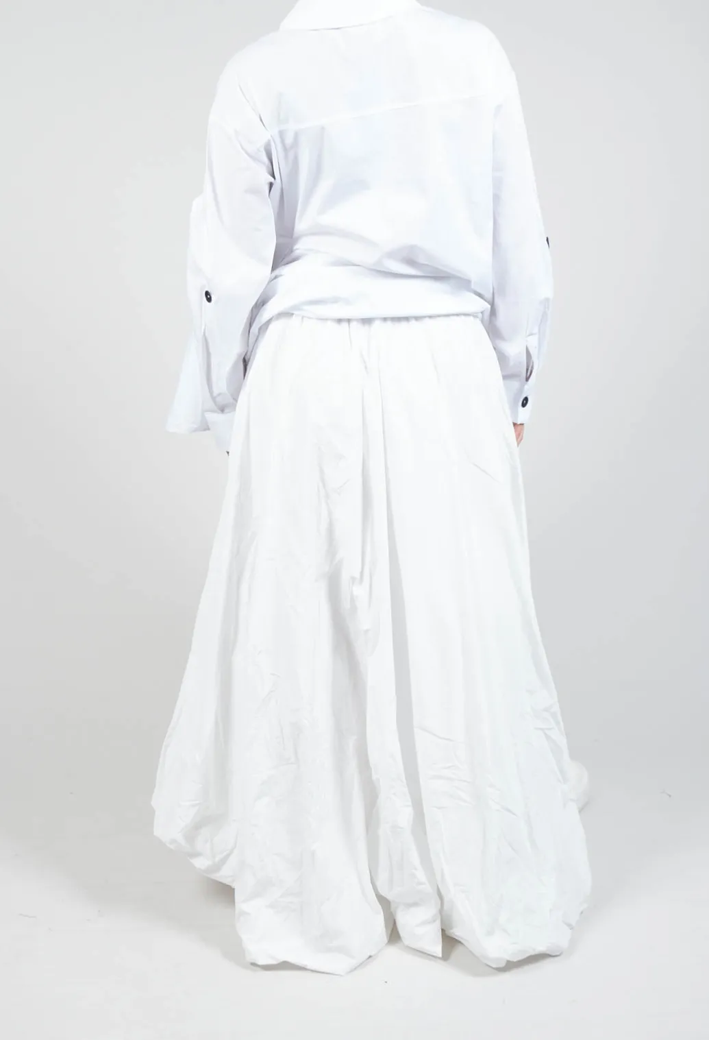 Dipped Hemline Skirt in White