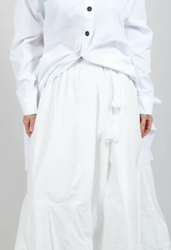 Dipped Hemline Skirt in White