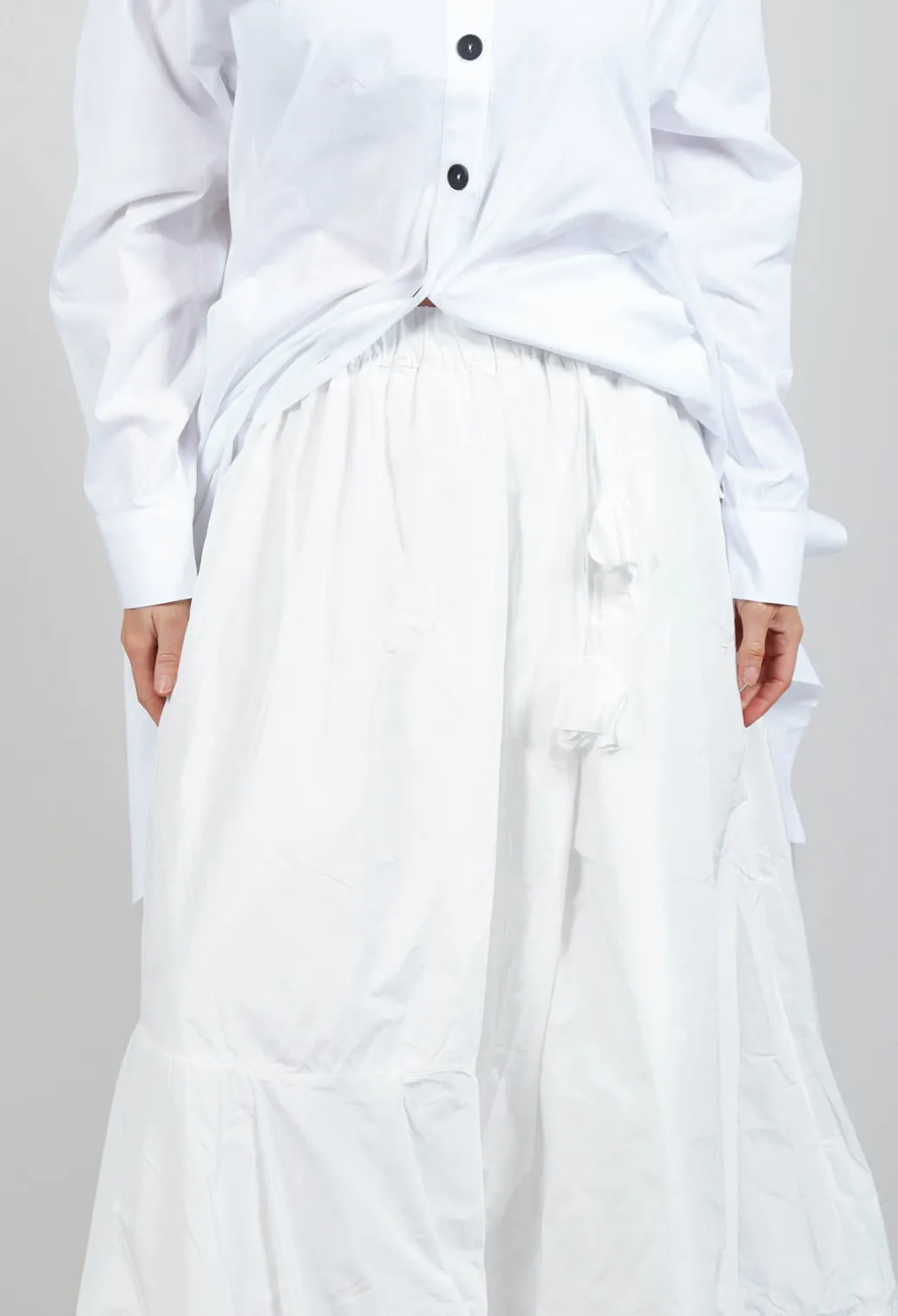 Dipped Hemline Skirt in White