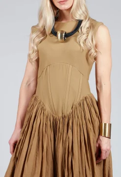 Distinto Dress in Dried Tobacco