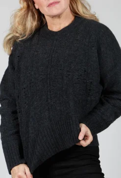 Distressed Top in Graphite