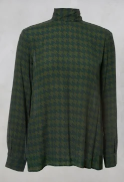 Dogtooth Blouse in Laurel