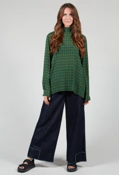 Dogtooth Blouse in Laurel