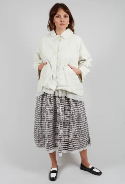 Dominga Print Dress in Brown Sticks