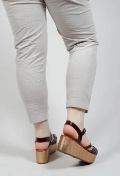 Donita Wedge in Bronze and Brown