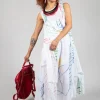 Doodle Print Dress in White