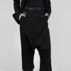 Double Belted Trousers in Black