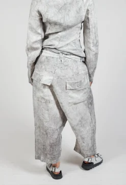 Double Belted Trousers in Dark Marble