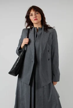 Double Breasted Blazer in Grigio