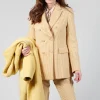 Double Breasted Blazer in Cream Yellow