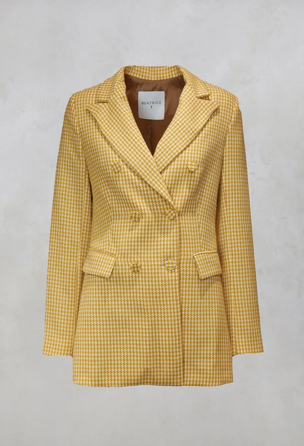 Double Breasted Blazer in Cream Yellow
