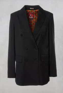 Double Breasted Blazer in Nero