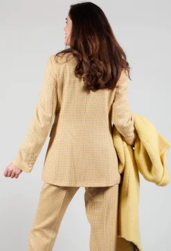 Double Breasted Blazer in Cream Yellow