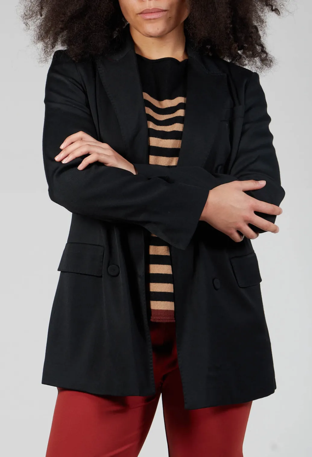 Double Breasted Blazer in Nero