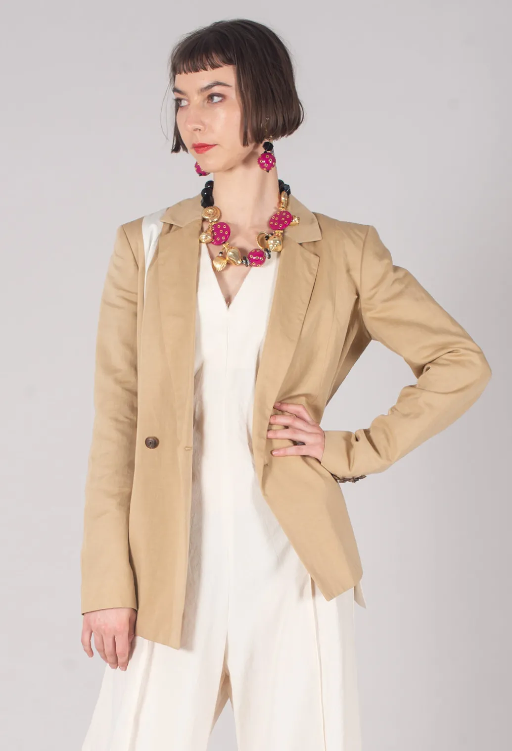 Double Breasted Blazer in Cerotto