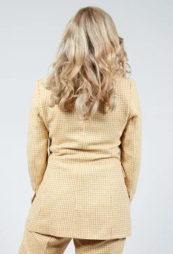 Double Breasted Blazer in Cream Yellow