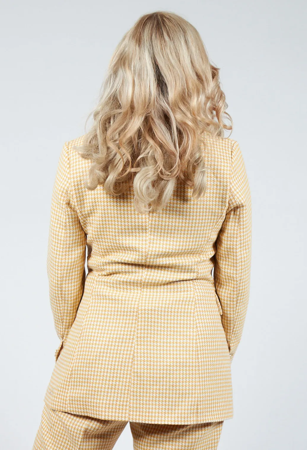 Double Breasted Blazer in Cream Yellow