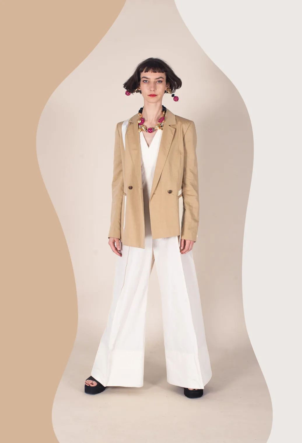 Double Breasted Blazer in Cerotto
