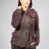 Double Breasted Jacket with Pointed Collar in Umbra Paint