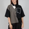 Double Collar Shirt in Black
