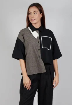 Double Collar Shirt in Black