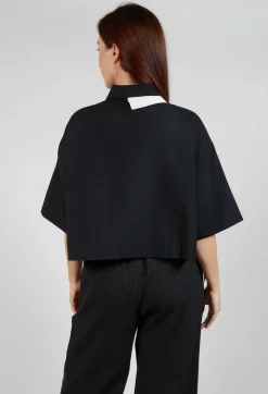 Double Collar Shirt in Black