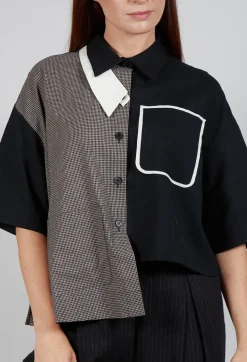 Double Collar Shirt in Black